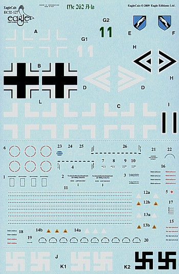 Eagle Cal 32127 1:32 Messerschmitt Me-262A-1a.