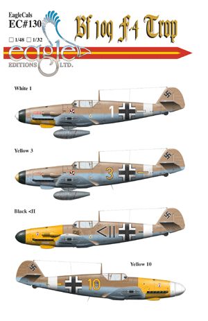 Eagle Cal 32130 1:32 Messerschmitt Bf-109F-4 Tropical