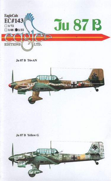 Eagle Cal 32143 1:32 Junkers Ju-87B-2 'Stuka'