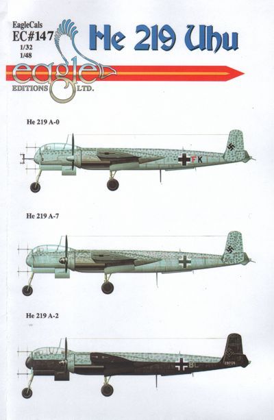 Eagle Cal 32147 1:32 Heinkel He-219 Uhu