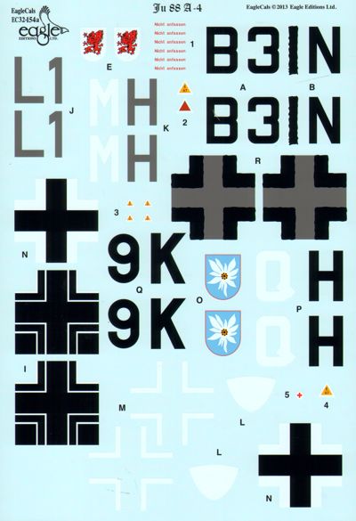 Eagle Cal 32154 1:32 Junkers Ju-88A-4