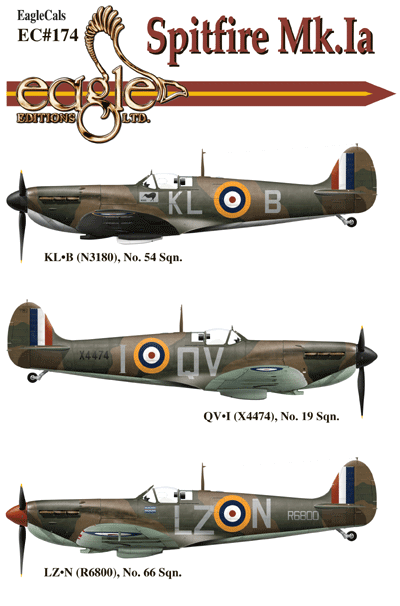 Eagle Cal 32174 1:32 Supermarine Spitfire Mk.Ia