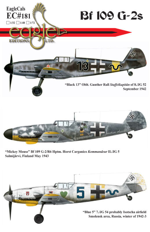 Eagle Cal 32181 1:32 Messerschmitt Bf-109G-2s