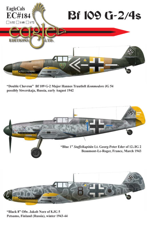 Eagle Cal 32184 1:32 Messerschmitt Bf-109G-2s