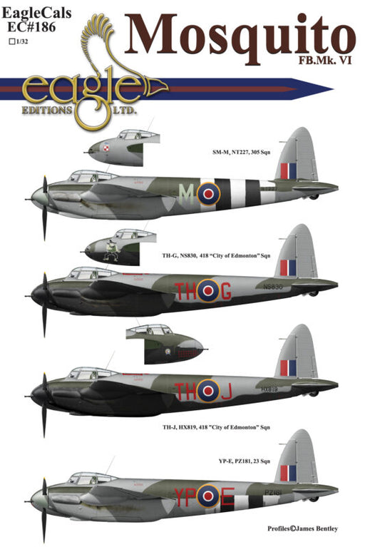 Eagle Cal 32186 1:32 de Havilland Mosquito Mk.VI