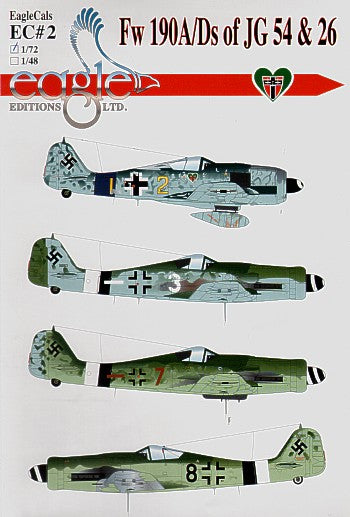 Eagle Cal 48002 1:48 Focke-Wulf Fw-190A/Fw-190D-9 of JG 54 and JG 26