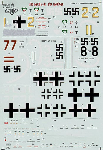 Eagle Cal 48002 1:48 Focke-Wulf Fw-190A/Fw-190D-9 of JG 54 and JG 26