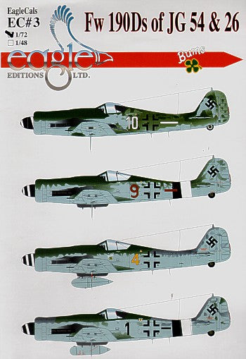 Eagle Cal 48003 1:48 Focke-Wulf Fw-190D-9 of JG 54 and JG 26