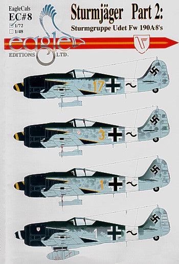 Eagle Cal 48008 1:48 Focke-Wulf Fw-190A-8 Sturmjager Part 2 Udet 10 or 12./JG 3