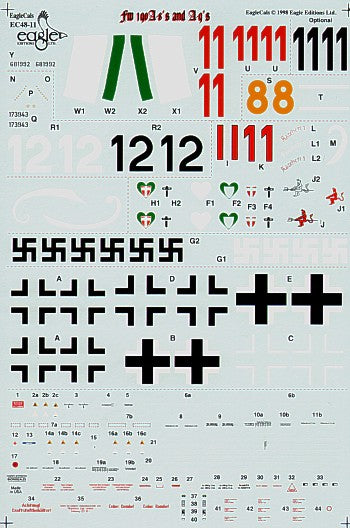 Eagle Cal 48011 1:48 Focke-Wulf Fw-190A-8 JG 301; JG 54; JG 1