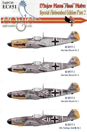 Eagle Cal 48051 1:48 Major Hans 'Assi' Hahn Part II Messerschmitt Bf-109F