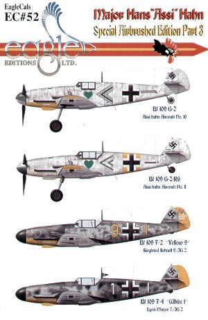 Eagle Cal 48052 1:48 Major Hans 'Assi' Hahn Part III Messerschmitt Bf-109F/Bf-109G