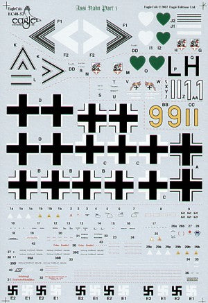 Eagle Cal 48052 1:48 Major Hans 'Assi' Hahn Part III Messerschmitt Bf-109F/Bf-109G