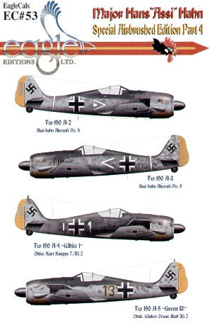 Eagle Cal 48053 1:48 Major Hans 'Assi' Hahn Part IV Focke-Wulf Fw-190A ...