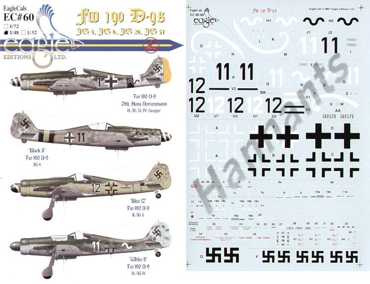 Eagle Cal 48060 1:48 Focke-Wulf Fw-190D-9