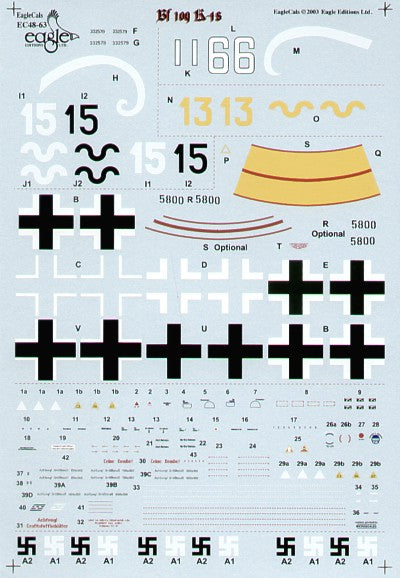 Eagle Cal 48063 1:48 Messerschmitt Bf-109K-4