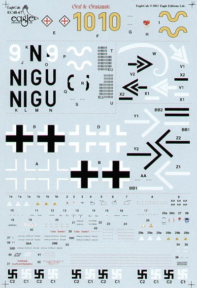 Eagle Cal 48067 1:48 Messerschmitt Bf-109G Graf and Grislawski 9/JG 52 Part 4