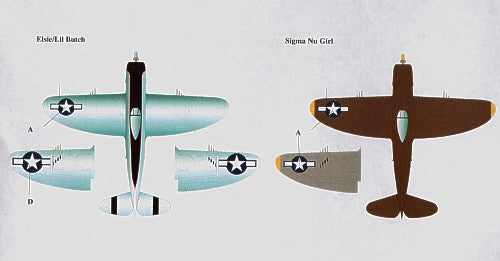 Eagle Cal 48107 1:48 Republic P-47D Thunderbolt Elsie, Lil Butch and Sigma New Girl