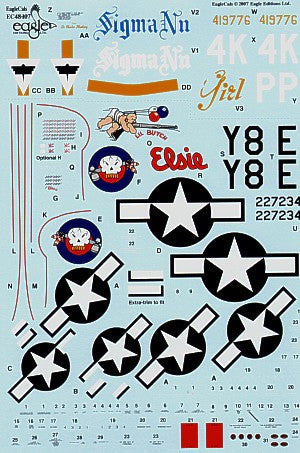 Eagle Cal 48107 1:48 Republic P-47D Thunderbolt Elsie, Lil Butch and Sigma New Girl