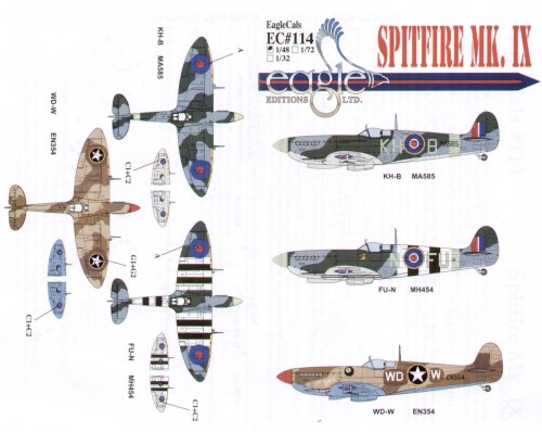 Eagle Cal 48114 1:48 Supermarine Spitfire Mk.IX