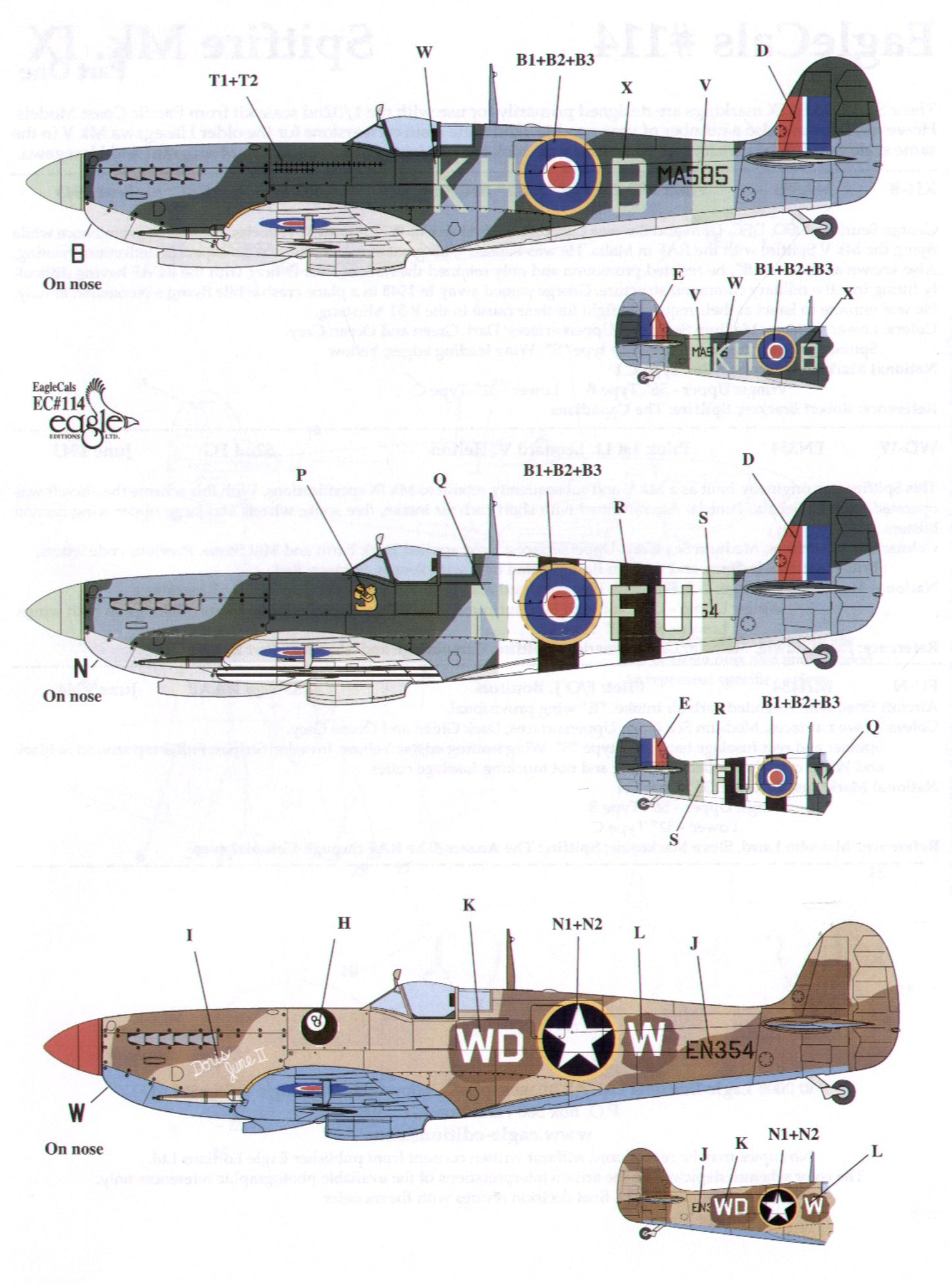 Eagle Cal 48114 1:48 Supermarine Spitfire Mk.IX