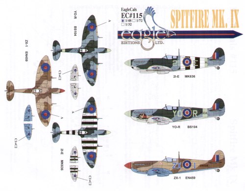 Eagle Cal 48115 1:48 Supermarine Spitfire Mk.IXc