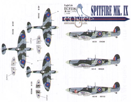 Eagle Cal 48116 1:48 Supermarine Spitfire Mk.IX