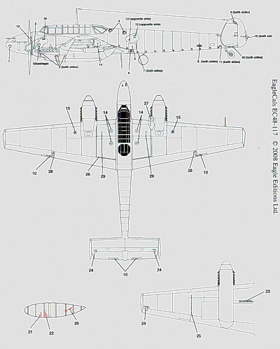 Eagle Cal 48117 1:48 Messerschmitt Bf-110C/Bf-110D Pt 1