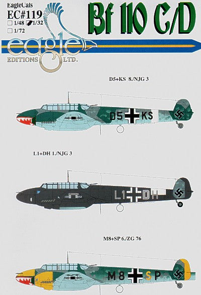 Eagle Cal 48119 1:48 Messerschmitt Bf-110C/Bf-110D Part 3