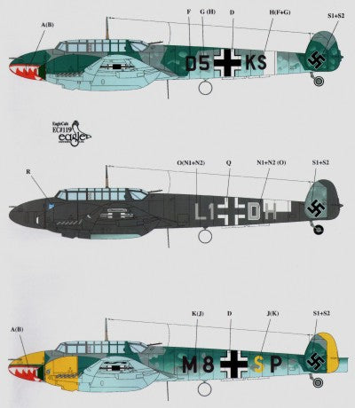 Eagle Cal 48119 1:48 Messerschmitt Bf-110C/Bf-110D Part 3