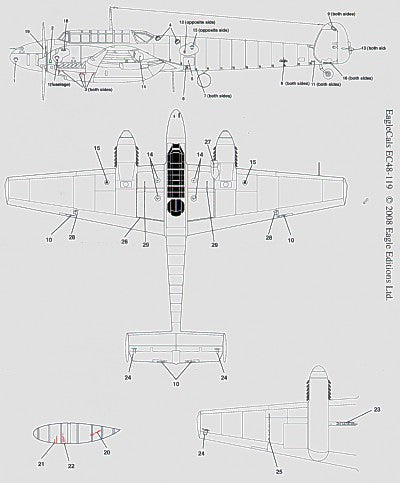 Eagle Cal 48119 1:48 Messerschmitt Bf-110C/Bf-110D Part 3