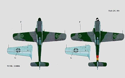 Eagle Cal 48123 1:48 Focke-Wulf Ta-152Cs, VH + EY Ta-152 C Prototype C-1/R31 Stab JG