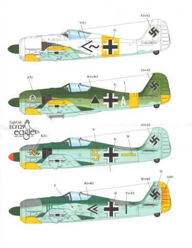 Eagle Cal 48129 1:48 Focke-Wulf Fw-190A (4) A-2 Black Chevron