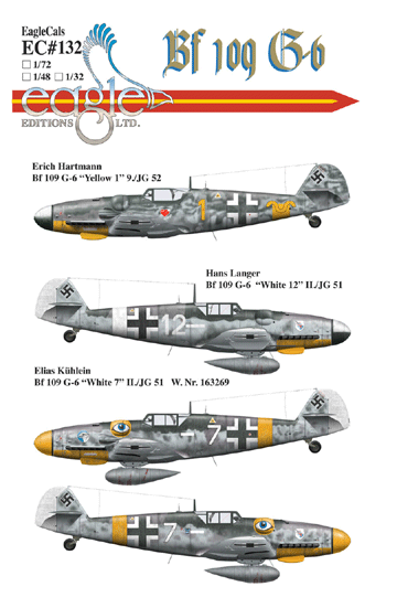 Eagle Cal 48132 1:48 Messerschmitt Bf-109G-6â Erich Hartmann