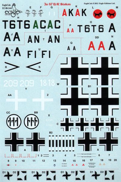 Eagle Cal 48144 1:48 Junkers Ju-87B/Ju-87R 'Stuka'