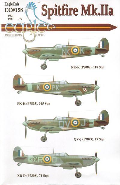 Eagle Cal 48158 1:48 Supermarine Spitfire Mk.II