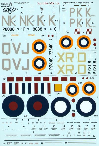 Eagle Cal 48158 1:48 Supermarine Spitfire Mk.II