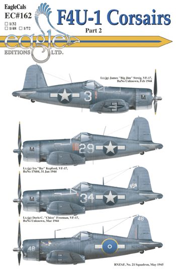 Eagle Cal 48162 1:48 Vought F4U-1 Corsairs Part 2