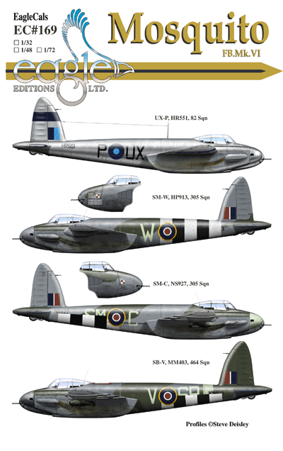 Eagle Cal 48169 1:48 de Havilland Mosquito FB Mk.VI