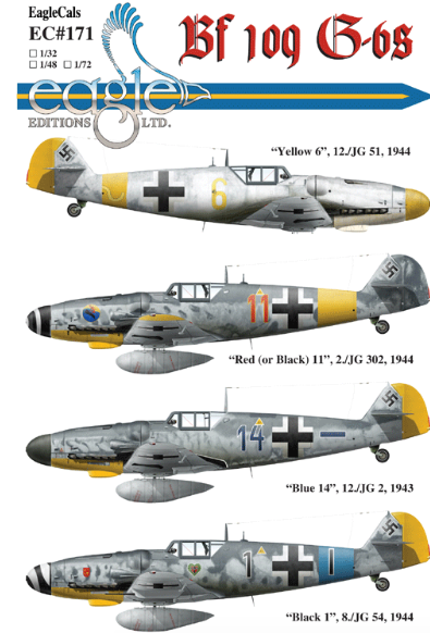 Eagle Cal 48171 1:48 Messerschmitt Bf-109G-6