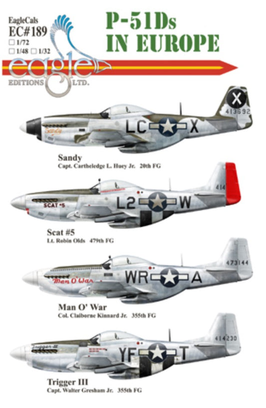 Eagle Cal 72189 1:72 North-American P-51D Mustangs in Europe