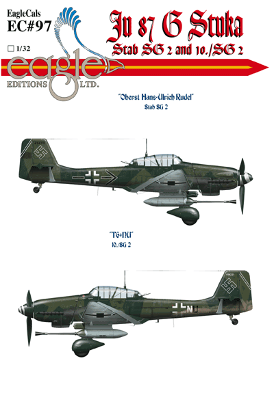 Eagle Cal 72097 1:72 Junkers Ju-87G-2 Stuka's Part 1