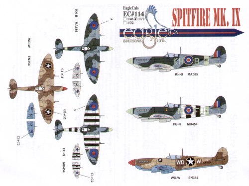 Eagle Cal 72114 1:72 Supermarine Spitfire Mk.IX