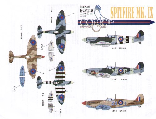 Eagle Cal 72115 1:72 Supermarine Spitfire Mk.IX