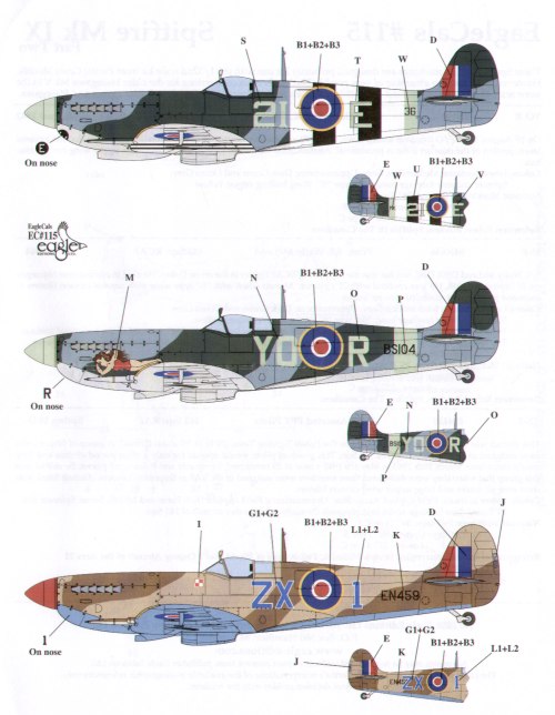 Eagle Cal 72115 1:72 Supermarine Spitfire Mk.IX