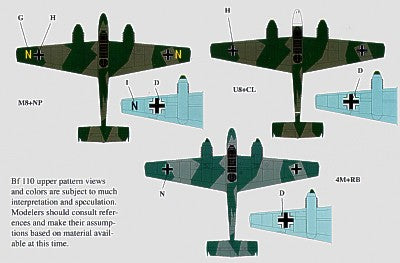 Eagle Cal 72118 1:72 Messerschmitt Bf-110C/Bf-110D Part 2