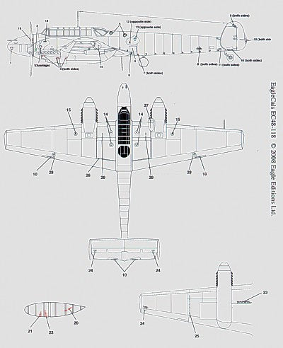 Eagle Cal 72118 1:72 Messerschmitt Bf-110C/Bf-110D Part 2