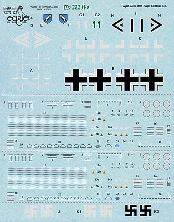 Eagle Cal 72127 1:72 Messerschmitt Me-262A-1a