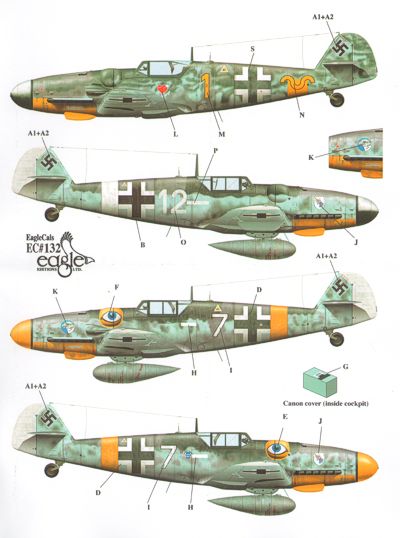 Eagle Cal 72132 1:72 Messerschmitt Bf-109G-6