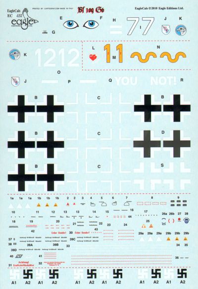 Eagle Cal 72132 1:72 Messerschmitt Bf-109G-6